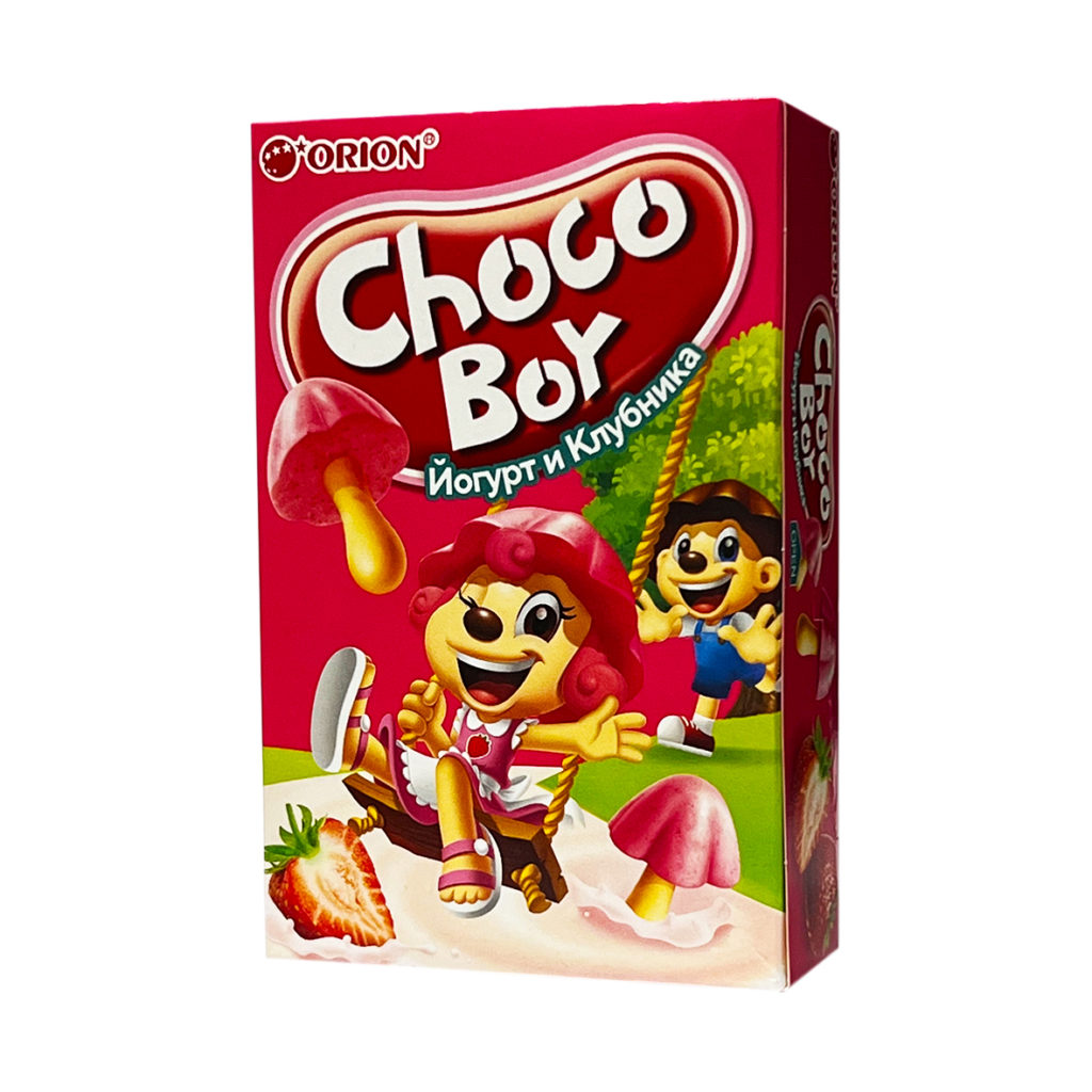 Печенье Orion Choco Boy Грибочки Йогурт и клубника 40г