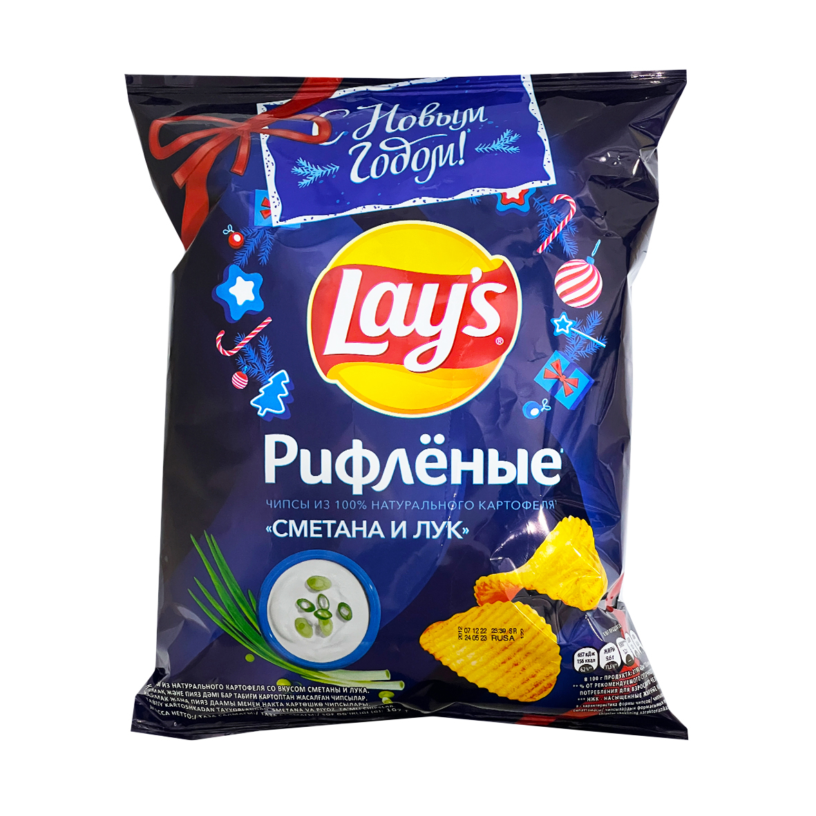 Чипсы Lays Рифленые Сметана и Лук 107г | Parhato.ru