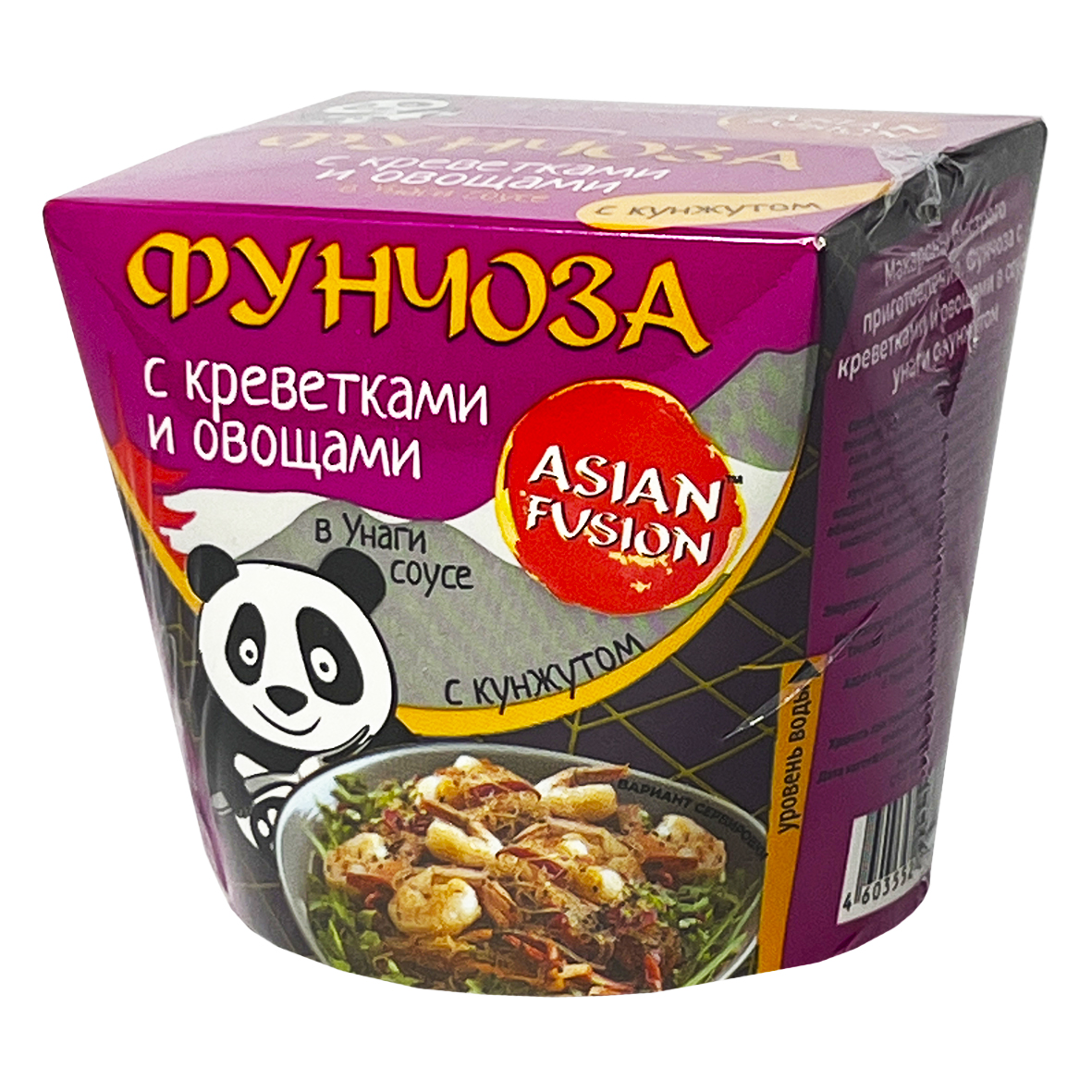 Фунчоза Asian Fusion с креветками и овощами в Унаги соусе с кунжутом 67г