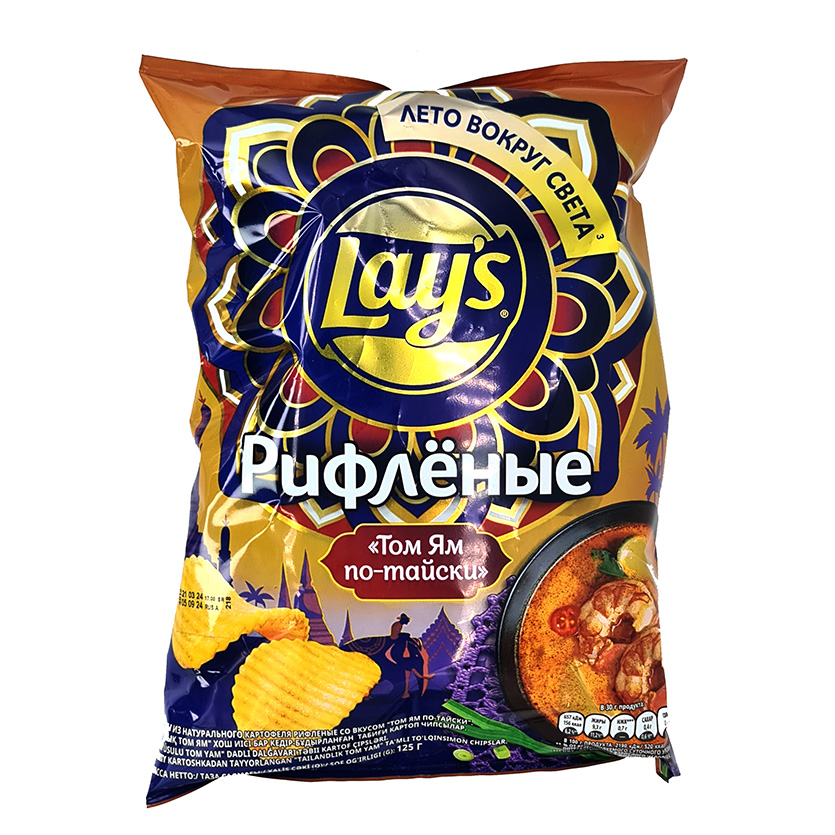 Lays рифленые том ям по тайски